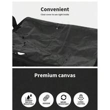 Camping Canvas Storage Bags Adventure Portable Caravan Organiser Clear Top 400GSM, Hanging Picnic Bag, Outdoor Camping Tableware Organize Bag - Black - View 6