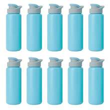 PromoClick Paquete de 10 Cilindros de plástico de 1000 ML.Con tapa enroscable, asa y boquilla que cierra a presión. - Azul pastel - Ver 5