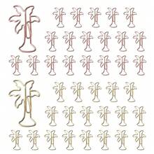 40pcs Pa 1lm Tree Shape Paper Clips With Clear Box, Rose Gold And Yellow Gold, Funny Cute Paperclips Bookmarks Planner Clips For Fun Office Supplies Schoolsss Gifts Wedding Decoration - PalmTree40件 - 查看 1