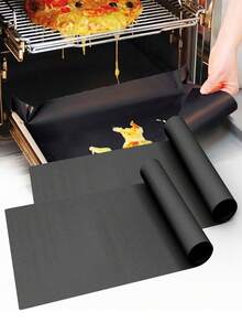 1/2pcs Outdoor BBQ Mat, Non-Stick Heat Resistant BBQ Grill Mat, Oven Baking Mat, Reusable Baking Liner, Grease-Proof Baking Sheet - Multicolor - View 2