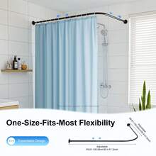 RainWeel Aste per tenda da doccia - nero - Visualizzare 6