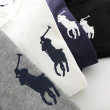 Polo Ralph Lauren Unisex Full-Zip HoodieSweatshirt , Fashion Hoodies & Sweatshirts, Drawstring Hoodies Pullover Sweatshirts Casual Long Sleeve Shirts - 藏蓝色 - 查看 5