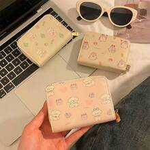 1 Cute Large-Capacity Card Bag, Ultra-Thin Multi-Card Driving ID Cover, Small Storage Bag, Portable Change Bag, No Burden To Carry When Going Out To Parties - Green Rabbit 11 Cards - View 1