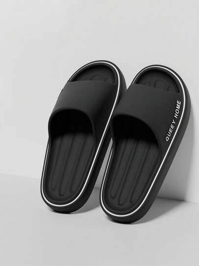 Pantuflas unisex de EVA - Suela gruesa y suave, cómodas pantuflas, adecuadas para uso diario en interiores y uso ligero en exteriores, negro clásico, duraderas y no deformables