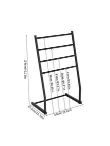 金属毛巾架 | 立式毛巾杆架、毯子梯架、超大浴巾晾晒展示架、泳池毛巾架 - 彩色 - 查看 14