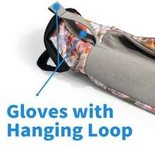 1双彩色花卉图案冬季户外保暖防风手套，触屏设计，适用于户外活动、园艺和骑行 - 粉色 - 查看 7