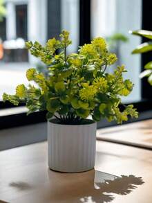 人造植物盆栽家居装饰、点缀景观、情人节、礼物 - 綠色 - 查看 15