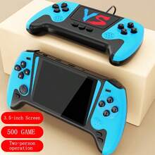 Q21 便携式复古掌上游戏机，内置 500 款游戏，无线控制器，可充电，支持电视连接（经典红蓝/蓝红/白配色） - 彩色 - 查看 12