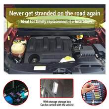 272 件装汽车刀片式保险丝套装 - 2A 至 35A - 适用于汽车、卡车和摩托车的迷你型保险丝，带包装盒