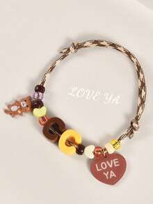1 Pet Letter Woven Anti Loss Collar, Cute Cartoon Necklace For Cats And Dogs, Anti Lost Pet Collar - Multicolor - View 14