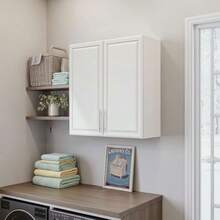 60" W Laundry Room Wall Cabinet With Adjustable ShelfWall Mounted Kitchen Cabinets With Two Shaker Doors Upper Storage For Laundry Room Bathroom Kitchen - 30"W X 2pcs - View 6