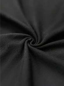 1pc Men'S Plus-Size Crew Neck T-Shirt |   Size 1X-5X, Fashionable Retro Style, Short Sleeves, Casual Style, Comfortable Fit, Suitable For Family Gatherings And Casual Wear, Plus Size - 黑色 - 查看 6