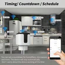 2pcs Wi-Fi Smart Plug With Energy Monitoring, Voice Control Via Alexa & Home, Remote Access, Timer & Schedule Function, 16A Wall-Mounted Smart Device, European Plug, Compatible With Smartlife App, Home Automation, Sleek Design - Black - View 5