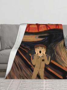 Stranger Merch Things Throw Blanket Warm Blankets Breathable Air Conditioner Blanket For Car Classic Outdoor Blankets For Picnic For All Season - màu đen - Xem 3