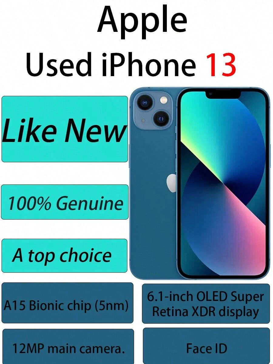 Apple iPhone13 5G正品二手手機 13 A15晶片 享超高性價比 續航力 98新80%(Chinese version, No eSIM) - 藍色 - 查看 1