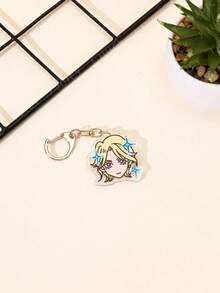 1pc Acrylic Cute Cartoon Nana Character Themed Keychain Pendant, Backpack Decoration, Bag Accessory, Wallet Charm, Gift For Friends - Multicolor - View 21
