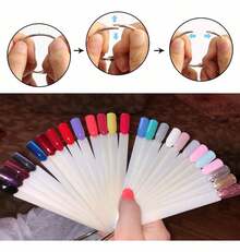 Tendencia200 Piezas Muestrario Abanico Con Aro Uñas AlmendraCalidad premium - Rosa - Ver 6