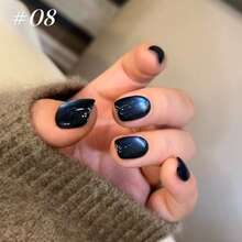 10毫升/瓶 Powder Focus 磁性猫眼系列凝胶指甲油，畅销红色、绿色、粉色、黑色、蓝色、透明玻璃珠，冬季闪粉7色钻石指甲油，棕色，适用于脚趾甲，美甲沙龙专用 - 彩色 - 查看 13