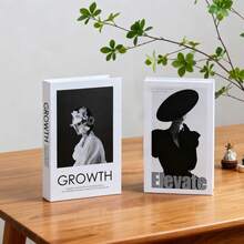 1件装时尚假书装饰，创意现代英文假书，极简杂志摄影道具书模型 - 彩色 - 查看 9