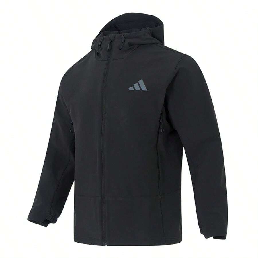 Adidas Jaqueta/Casaco Masculino MT CW SFTS J, Jaqueta Esportiva Casual para Atividades ao Ar Livre KD9409 - Preto - Ver 1