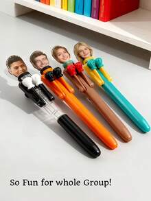 1/3/5 Customized Boxing Pattern Pen - Personalized Stationery For Students | Creative Desk Supplies, School Gifts, Teacher's Day Gifts, Back To School Gifts. Customized Boxing Pattern Stress Relief Pen - Interactive Boxing Design, Suitable For Children, School And Home Desk Use, Ideal Fun Gift