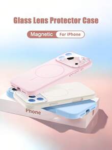 VRNOEI 时尚大窗口硅胶手机壳，兼容 17/11/12/13/14/15/16 Pro Max，全包式摄像头镜头保护壳，防震保护壳 - 粉色 - 查看 2