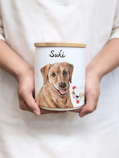 1pc Customized Engraved Pet Urn, Memorial Ashes Container, Personalized Pet Urn, Customized Name Pet Memorial - Condolence Gift, Customized, Personalized, Custom Pet Urn, Engraved Pet Urn Dog Ashes, Personalized Pet Cremation, Pet Urn Name And Date, Pet Memorial Gift