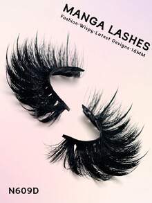 MKHLINA Wet Look Manga Lashes,Handmade Faux Mink Luxury False Eyelashes,Fluffy Wispy And Soft Fake Lashes Reusable,Makeup Extensions For Beginners-Friendly Strip Lashes - Black - View 12