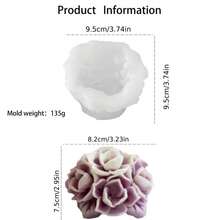 1pc Multi-Use Flower Ball Silicone Mold - Durable Heat-Resistant For Candle/Soap/Resin Easter/Valentine's Day Wedding Souvenir Women's Handmade Gift - White - View 12