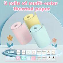 3/12 Rolls 57mm Thermal Paper White Background Black Text For Mini Printer Instant Camera Photo Labels To-Do Notes