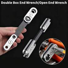 公制 8 合 1 可调扳手多功能工具，双头扳手，多位置扳手头，盒式或开口式可选 - 彩色 - 查看 4
