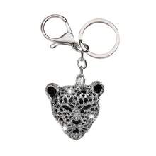 1 PieceFashion E1ronean Hollow,Double Accessoftes Two-Tone Fierce Leooard Kevchain PendantDecoralion,Sutabl Men Women CouDlescar KevsLussae Decorlion Exquviste Gi - Bạc - Xem 3