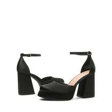 Zapatos de Tacón Alto Grueso con Plataforma para Mujer - Negro grafito - Ver 8