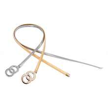 TendenciaCinto Elástico Delgado Estilo Vintage Diseño CircularCalidad premium - Plateado - Ver 5