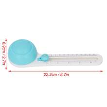 Cortador de papel Circular, rotación de 360 ​​grados, escala transparente, ajuste deslizante, cortador de papel circular antideslizante con cabezal de repuesto - Azul - Ver 3