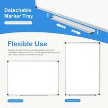 36 X 24 Inches Large Magnetic Whiteboard Dry Erase Board With Aluminum Frame Wall Mounted Reversible Horizontal Vertical Hanging White Board For Home Office School Classroom Bulletin Message Board - 1 - Xem 6