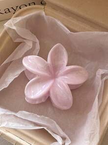 2个/1个女士白色和黄色渐变花朵大号7.3厘米/2.87英寸轻质塑料发夹，时尚百搭高端优雅简约纯色发爪，适合日常、休闲、派对、通勤、海滩、沐浴、化妆、搭配服装，女士发爪夹优雅发饰 - 彩色 - 查看 7