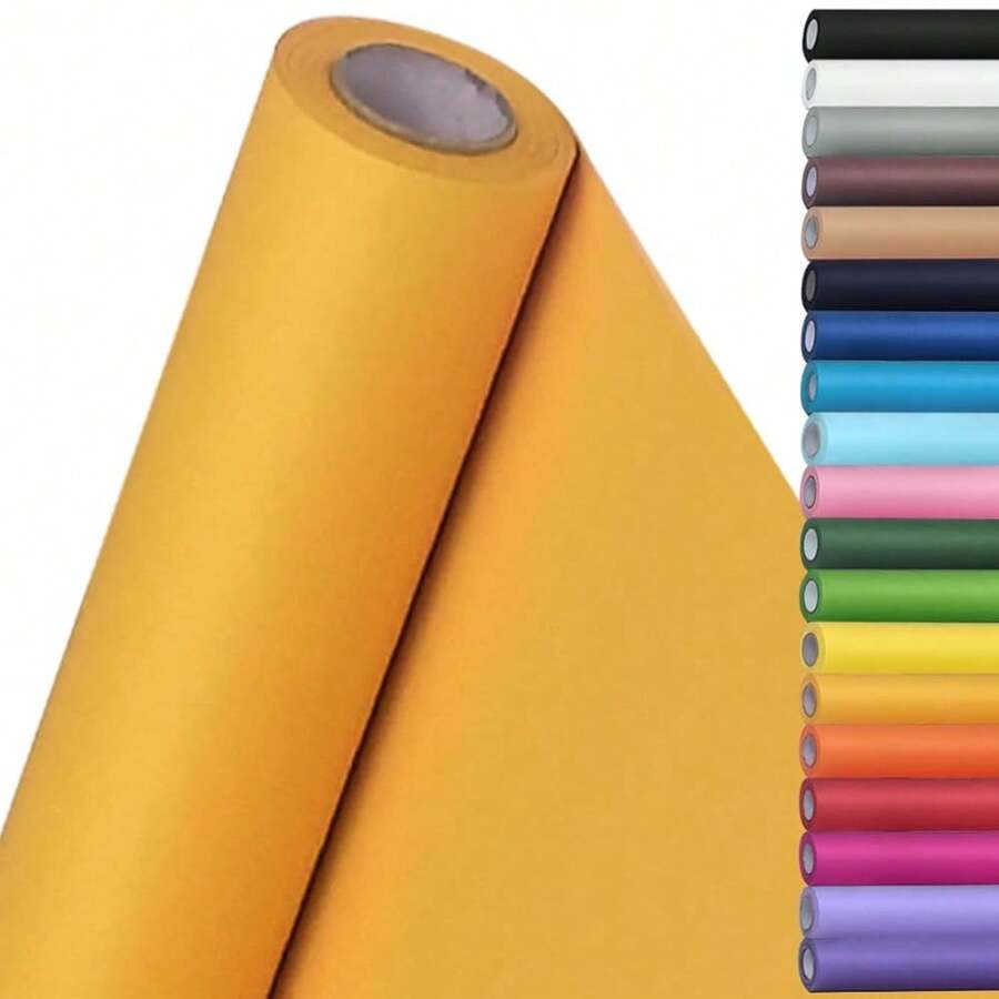 SMART&CASUAL 15\ X 450\ (37.5') Kraft Paper Roll For Art Craft Supplies Gift Wrapping Moving PacFKing Painting Drawing Paint Easel Poster Chart Paper (Orange, 15\ W X 450\ L (37.5')) - 橘色 - 查看 1