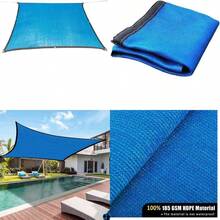 Malla Sombra para Exteriores 4x3M Sombra Toldo Reforzada Velas de Sombra Lona 90% Bloqueo de Solar UV para Jardn Piscina Patio Terraza Azul - como se muestra en la figura - Ver 1