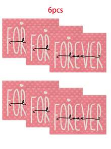 1pc/4pcs/6pcs/60pcs Valentine's Day Polyester Decorative Placemats, Pink Heart, Car, Balloon Placemats, Stain-Resistant, Suitable For Home, Restaurant, Dining Table Decor, Housewarming, Birthday Gifts - Multicolor - View 23