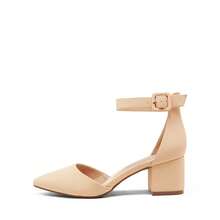 Zapatos de Tacón Bajo con Punta Puntiaguda para Mujer - Albaricoque - Ver 9