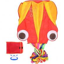 Juego al Aire Libre de Cometas Pulpo Lindo Suave Línea única Forma de Animal Cola Larga Colorida Increíble Cometa Colorida 4 Metros con línea de Cometa de 30 m para Regalo de niños,38968546 - D - Ver 2