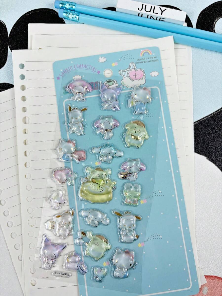 3D Cartoon Embossed Glow-In-The-Dark Stickers, Cute Creative Children's Toy Stickers, Wholesale - Multicolor - View 1