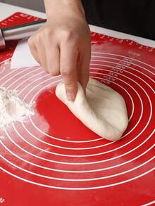 1 片加厚硅胶揉面垫，不粘擀面垫，带刻度，耐热防滑，多功能烘焙烹饪垫，厨房必备工具 - 彩色 - 查看 2