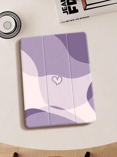 Layered Coffee Heart Blocks IPad Case Compatible With IPad (A16) 11th Generation Case 11 Inch 2025, For IPad 10th Generation Case 10.9 Inch 2022 With Pencil Holder, Trifold Stand Protective Cover, Auto Wake/Sleep, Cute Gift For Back-To-School, Valentine's Day, Holidays