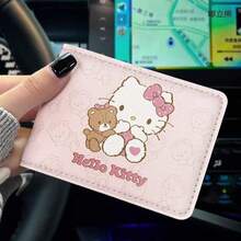 二合一可爱猫咪卡通保护卡包，适用于驾驶证、身份证、银行卡、卡片收藏，多卡位钱包（2种款式可选） - 彩色 - 查看 9