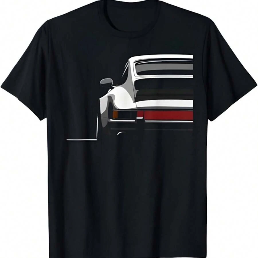 Legendary Racing Sports Car Iconic Racing Car Silhouette T-Shirt1 - Black - View 1