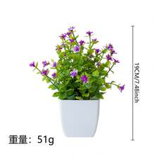 4 Stücke/1 Stück Mini Künstliche Pflanzen, Künstliche Pflanzen mit Blumen, geeignet für Zuhause, Zimmer, Büro, Bauernhaus, Badezimmer, Schreibtisch, Innenraum Dekoration, Hochzeit, Party, Frühlingsdekoration - Verschiedenfarbig - Übersicht 7