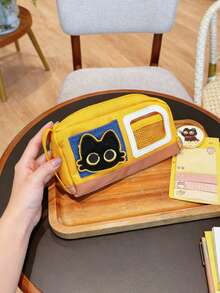 Estuche para lápices con patrones de gatitos lindos en estilos surtidos, elegante y espacioso. Suministros de oficina y escolares > Almacenamiento de papelería de oficina > Estuche para lápices > Bolsa para bolígrafos - Multicolor - Ver 6