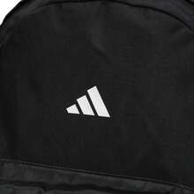 Adidas 2026新款男女通用背包，ESS 3S BARS BP，学生日常通勤休闲背包 KQ7966 - 黑色/白色 - 查看 2